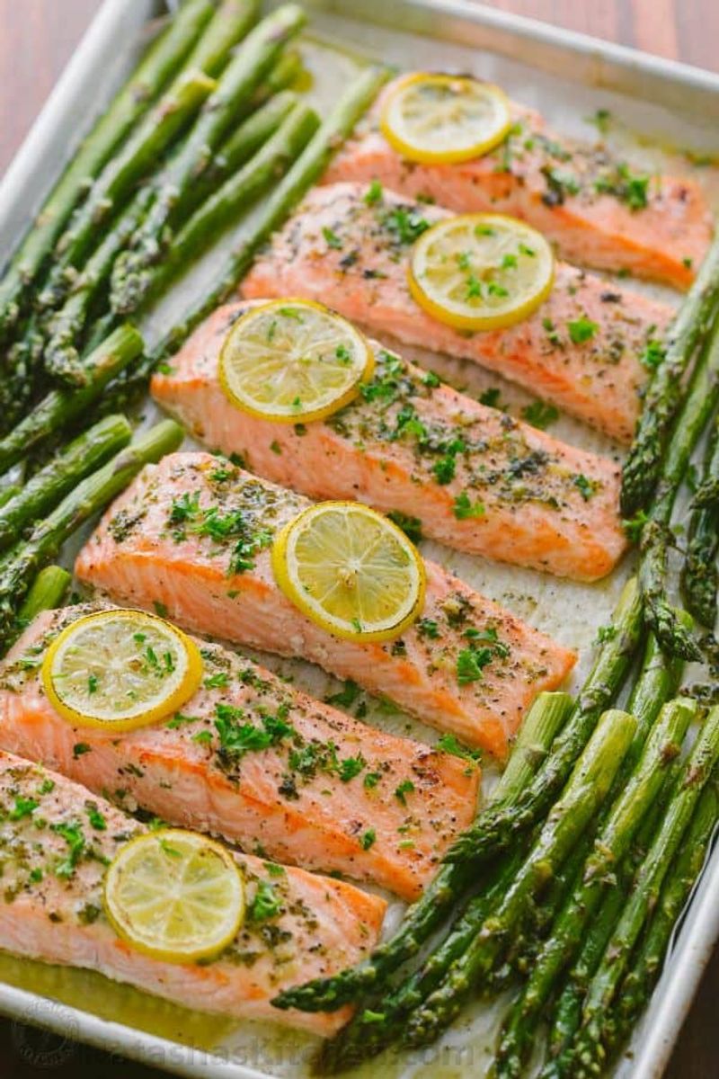 Lemon Butter Salmon With Asparagus