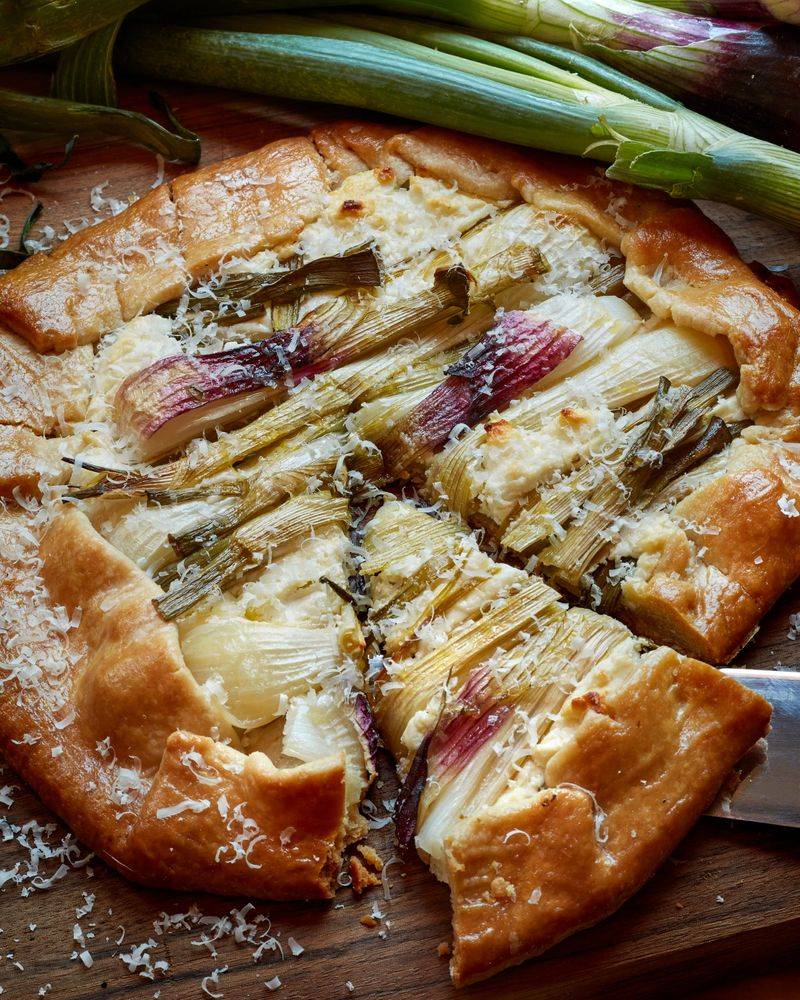 Spring Onion And Ricotta Galette