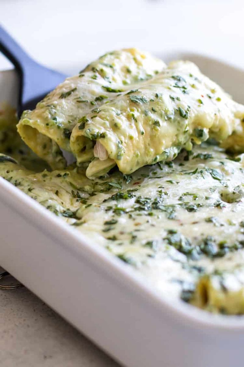 Creamy Poblano And Corn Enchiladas