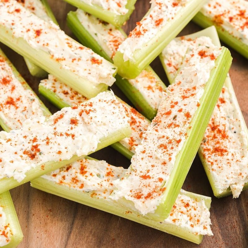 Celery With Cottage Cheese