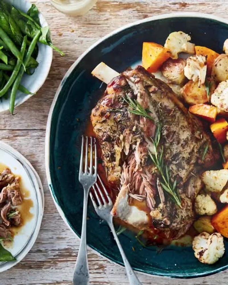Roast Lamb With Garlic And Rosemary