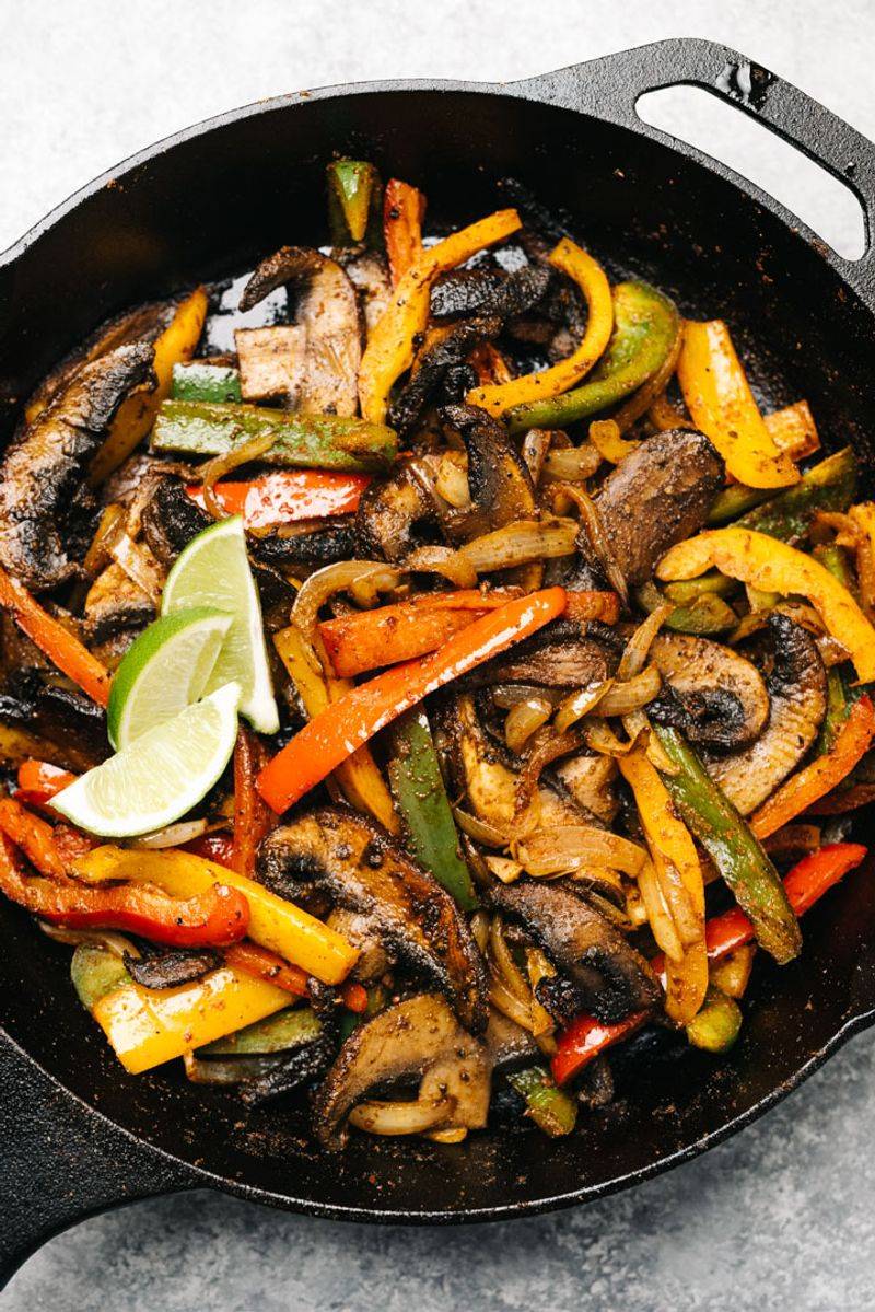 Rainbow Veggie Fajita Skillet
