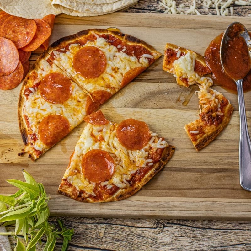 Crispy Tortilla Pizza Hack