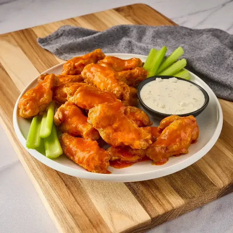 Air Fryer Chicken Wings With Buffalo Sauce