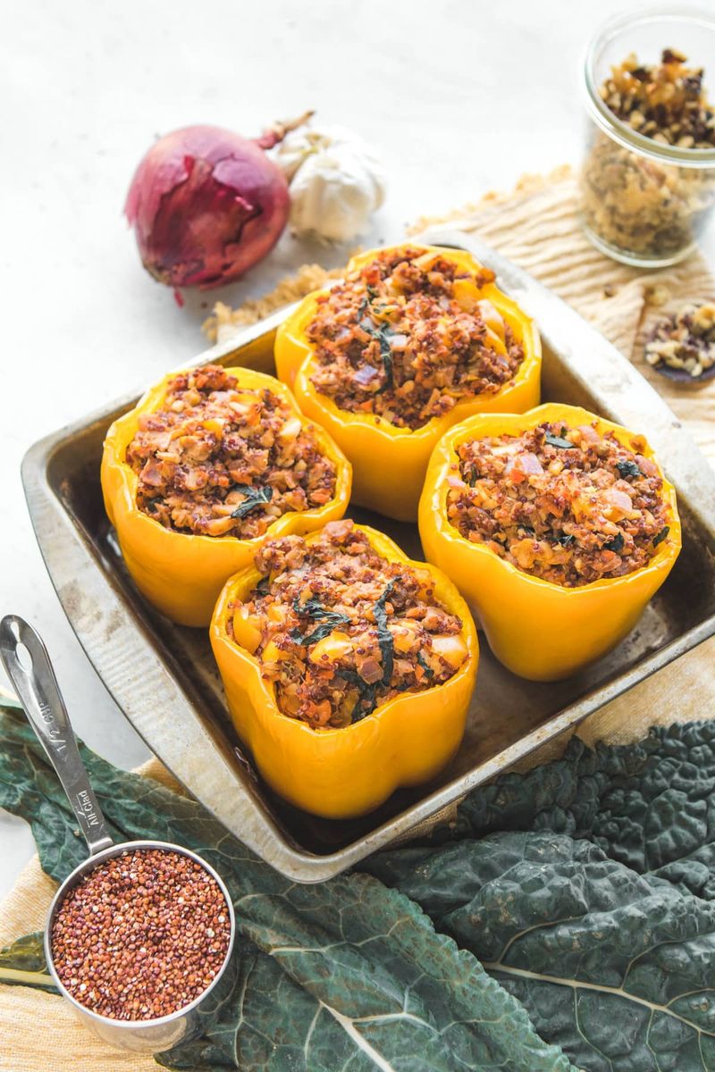 Kale-Stuffed Bell Peppers