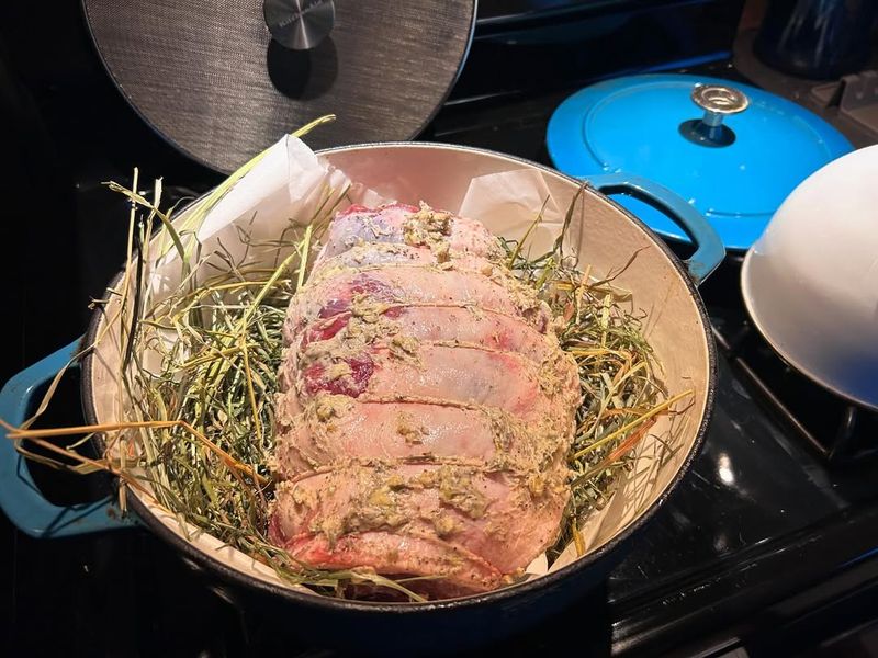 Lamb Under A Hay Blanket