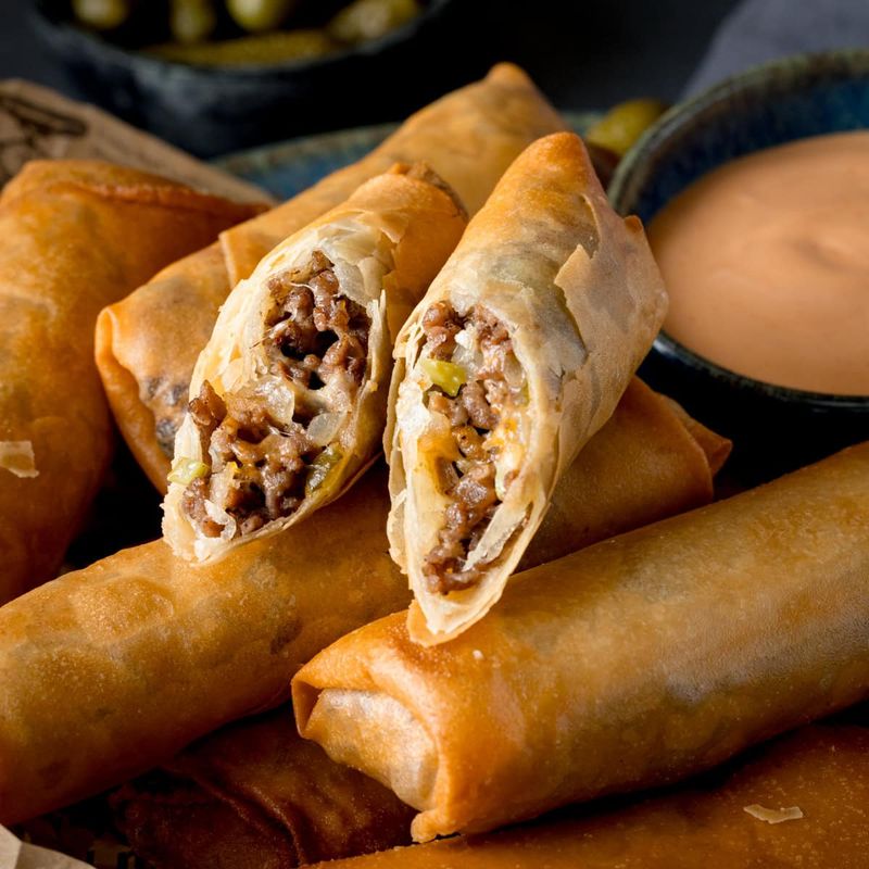Cheeseburger Spring Rolls