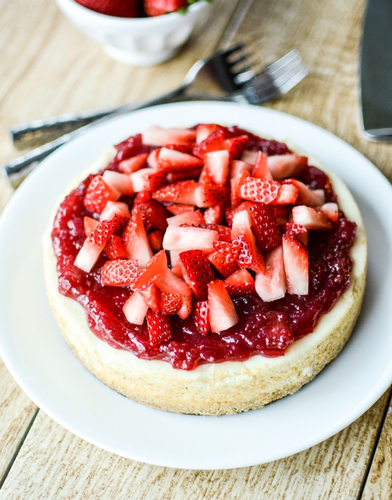 Strawberry Rhubarb Cheesecake