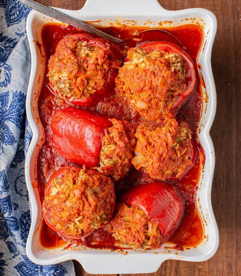 Matzo Stuffed Peppers