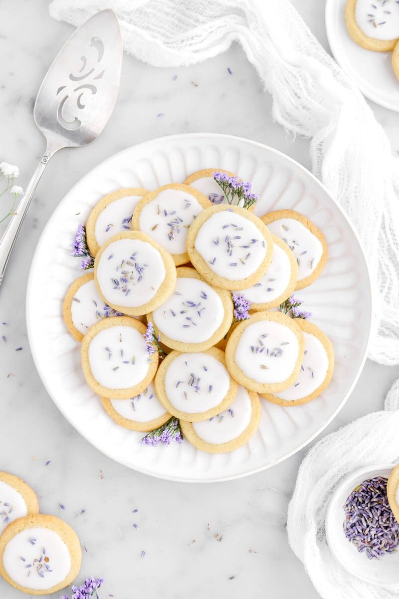 Lavender Honey Shortbread Cookies