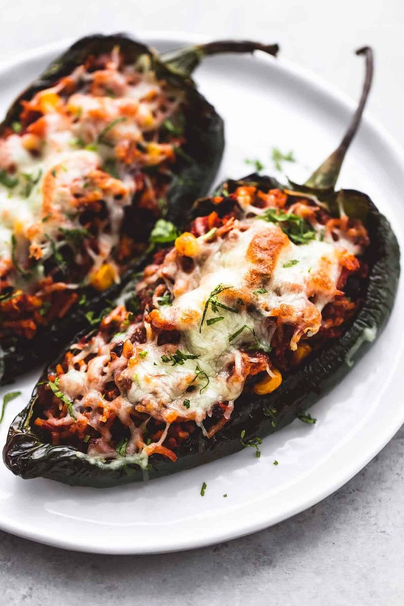 Impossible Chorizo Stuffed Poblanos