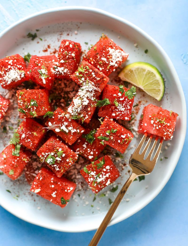 Chili Lime Watermelon Bites