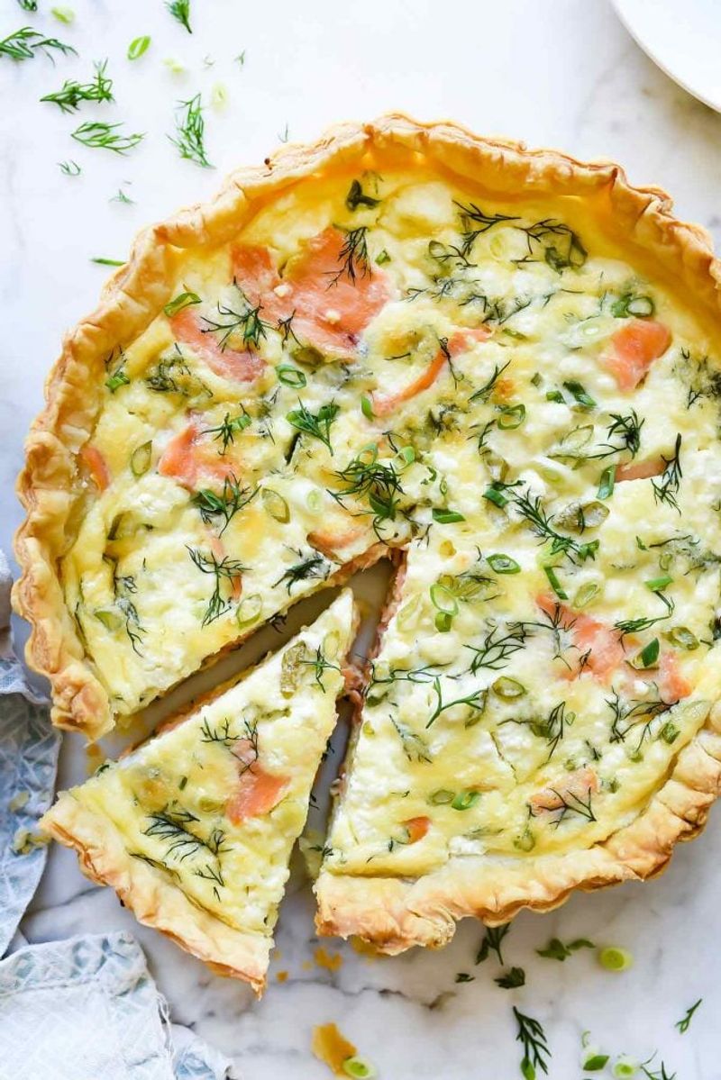 Smoked Salmon And Dill Quiche