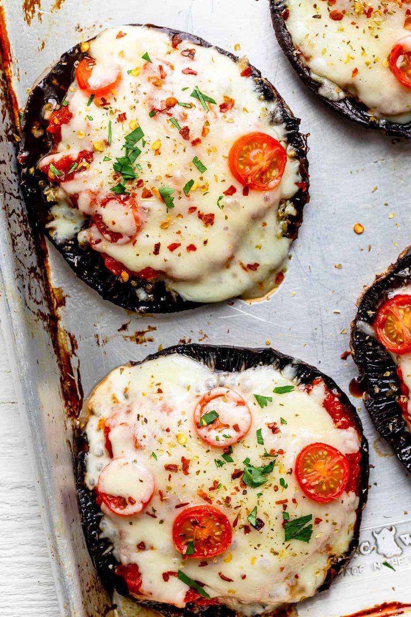 Portobello Mushroom Pizzas