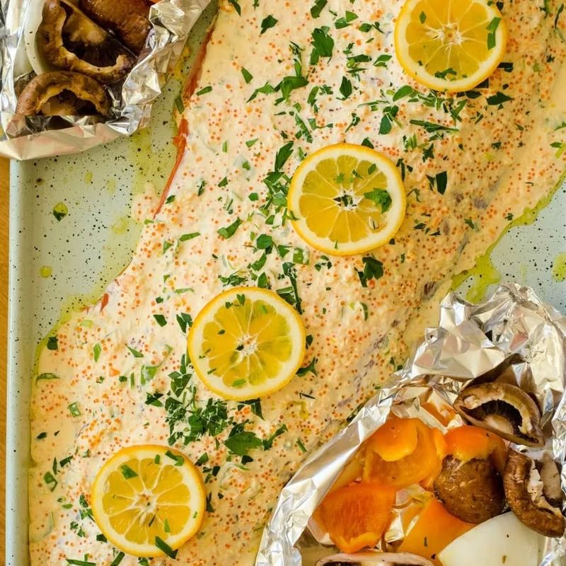 Mayo Baked Salmon