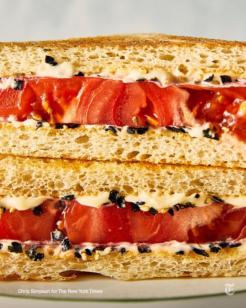 Mayo And Tomato Sandwich
