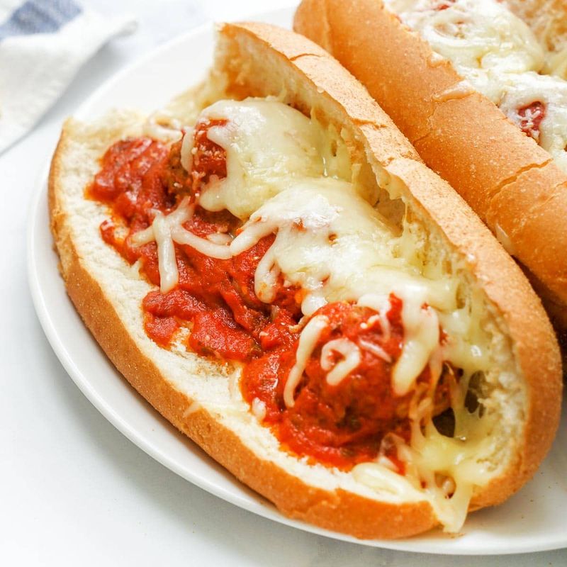 Meatball Sub With Processed Cheese