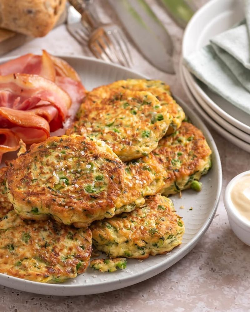Ricotta And Pea Fritters
