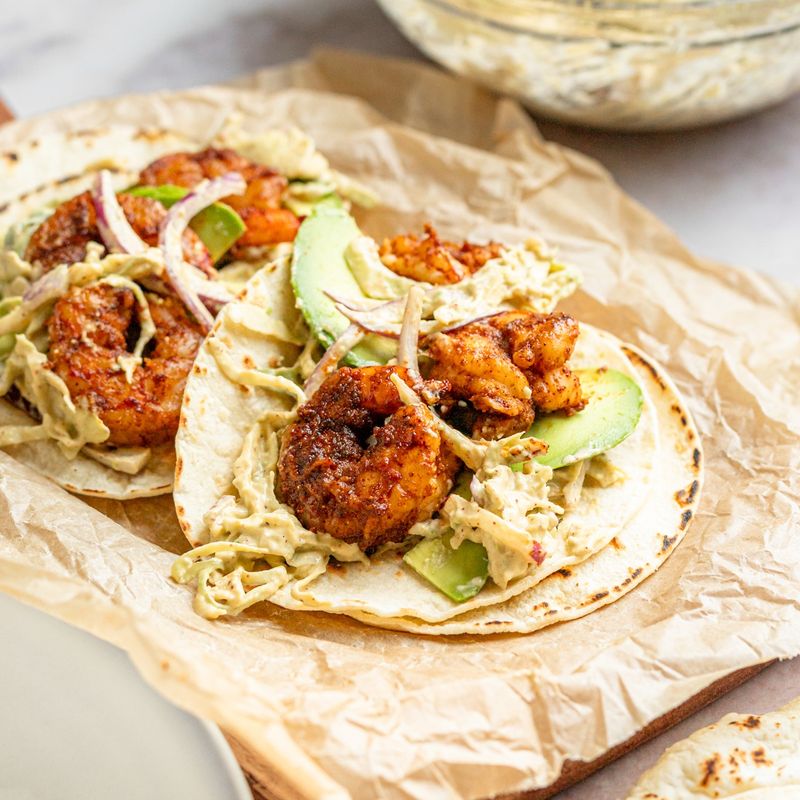 Grilled Shrimp Tostadas