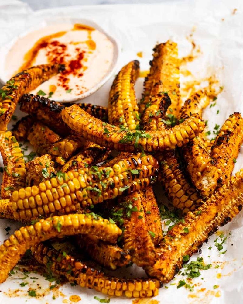 Chili-Lime Grilled Corn Ribs