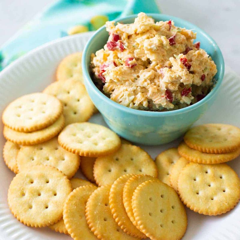 Pimento Cheese Spread With Crackers