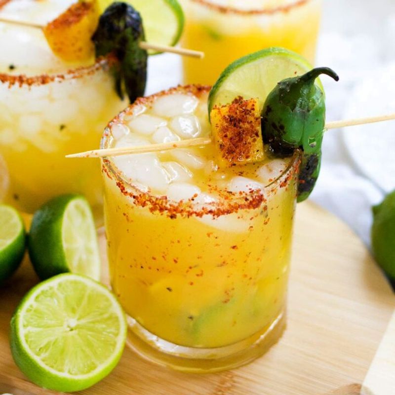 Grilled Pineapple-Jalapeño Margarita Skewers