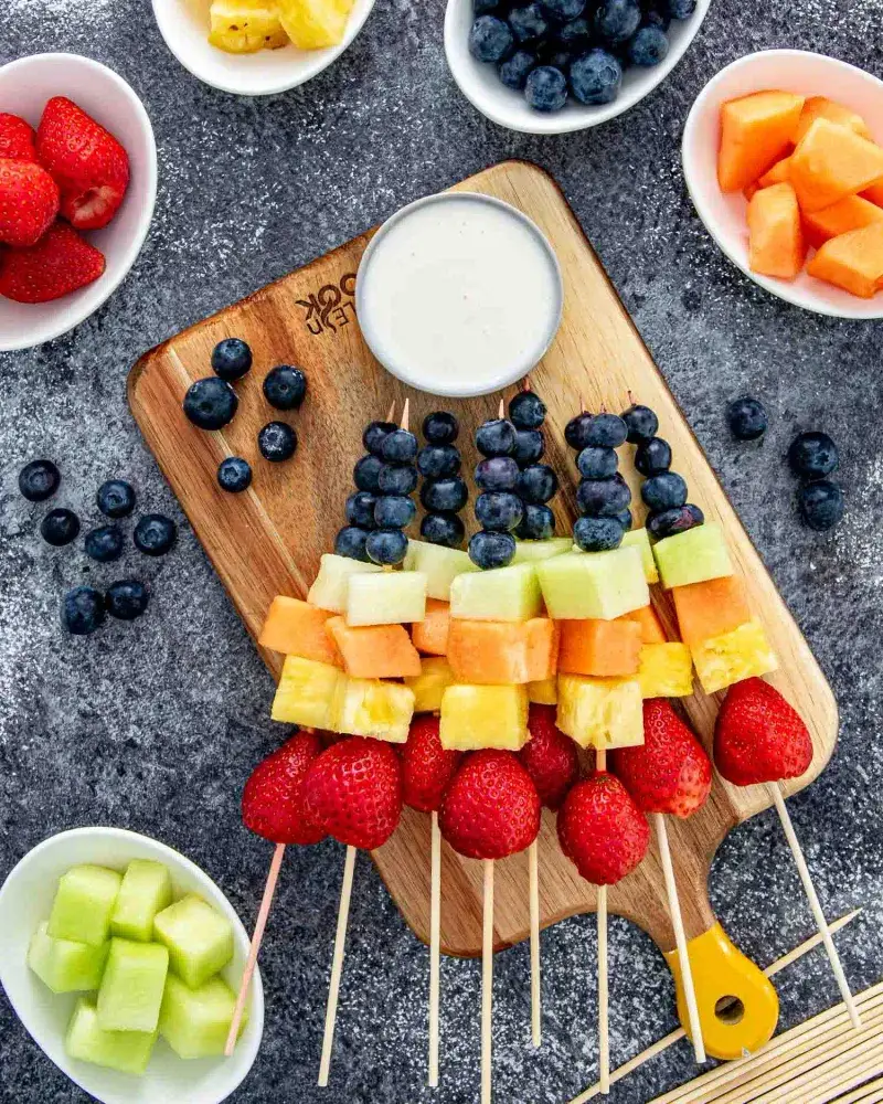 Rainbow Fruit Skewers