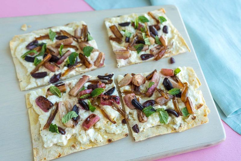 Roasted Radish And Feta Flatbreads