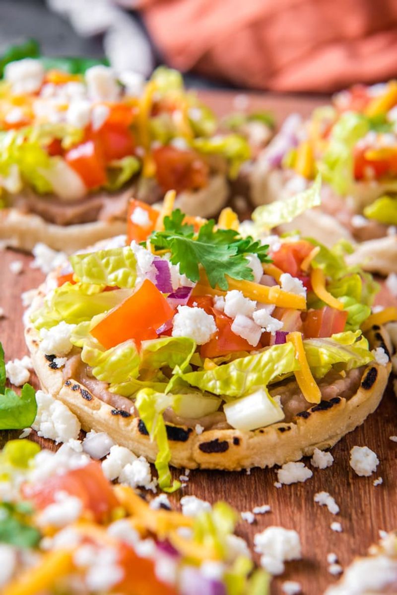 Sopes With Refried Beans And Cheese