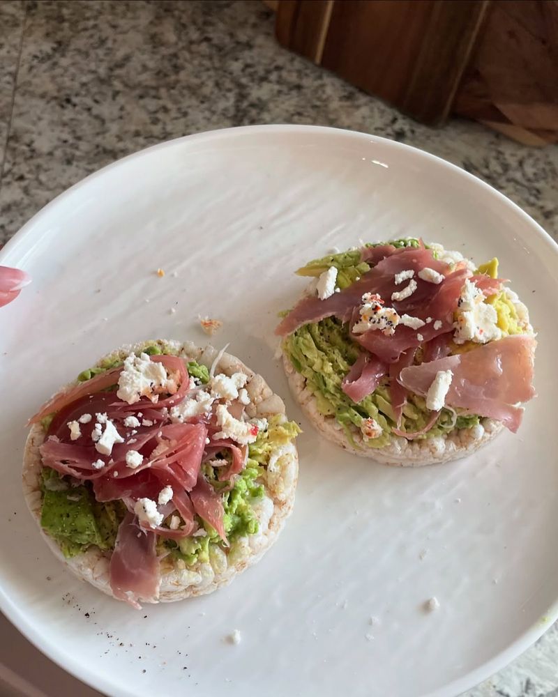 Rice Cake With Avocado