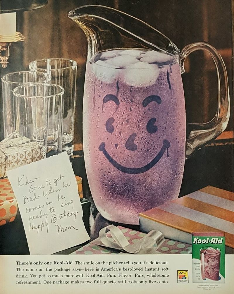 Grape Kool-Aid In Glass Jars