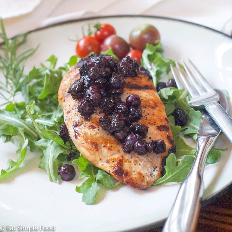 Blueberry Balsamic Glazed Chicken