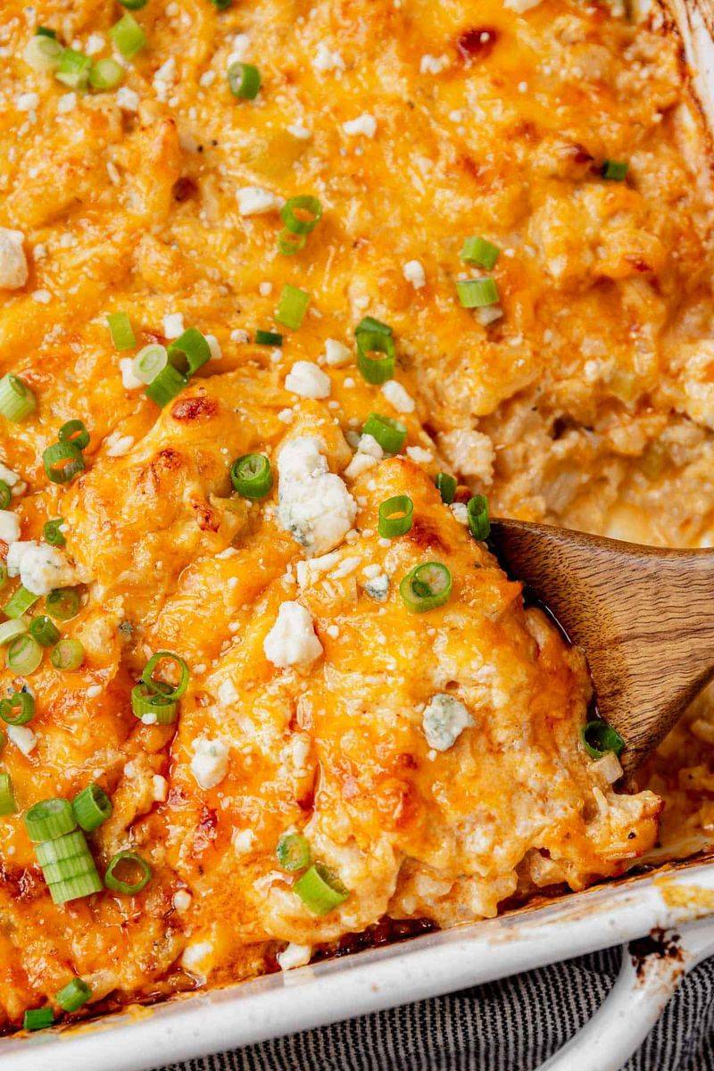 Buffalo Chicken Potato Bake