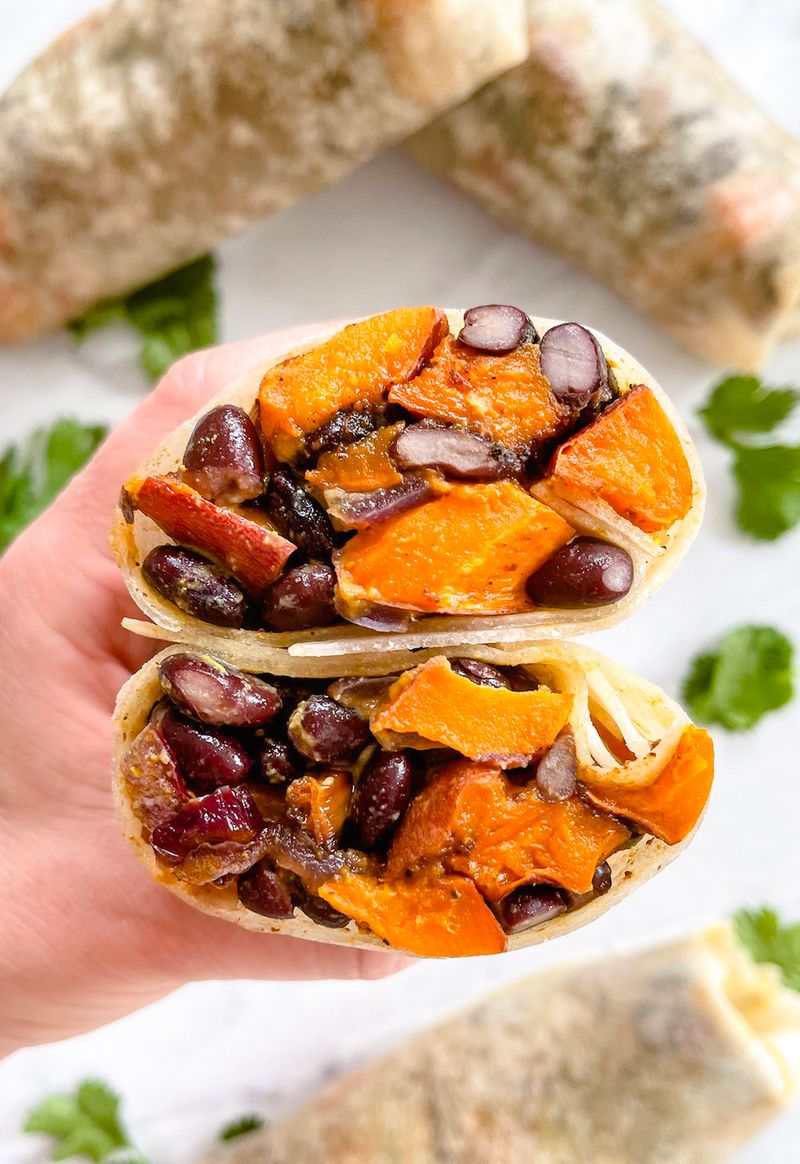 Black Bean Sweet Potato Burritos