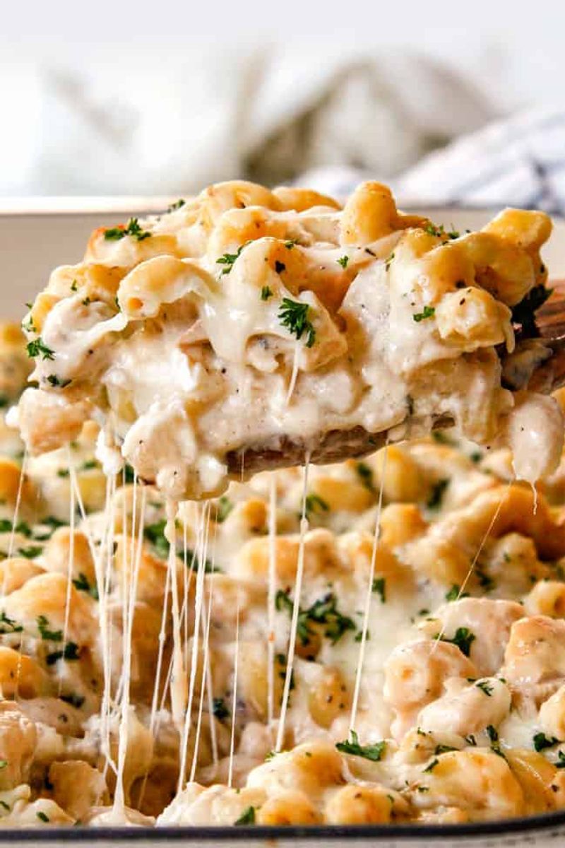 Chicken And Potato Alfredo Bake