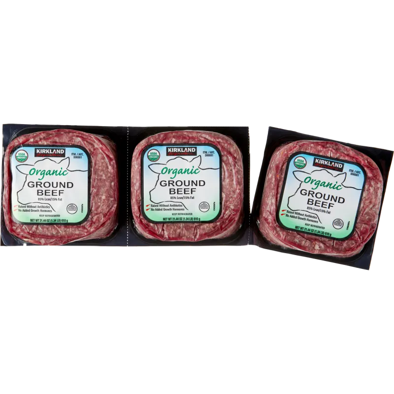 Kirkland Signature Organic Ground Beef Patties