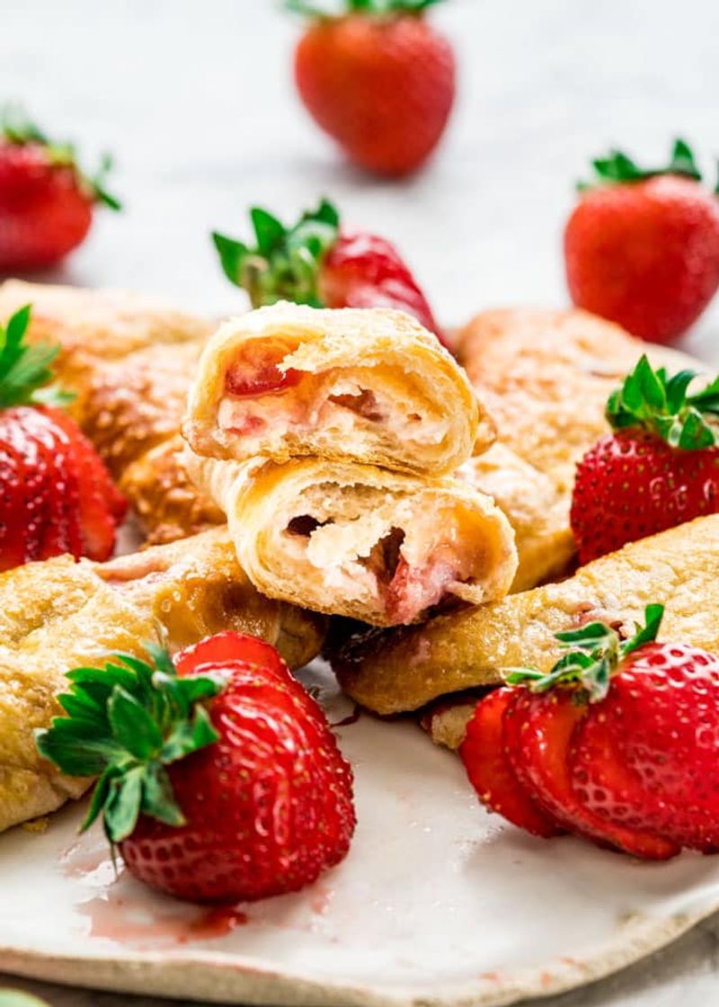 Strawberry Cheesecake Crescent Bars