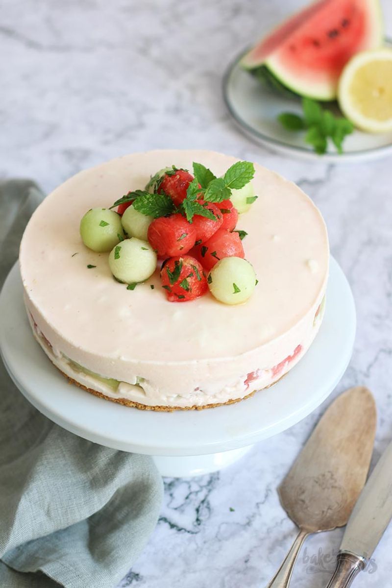Watermelon Mint Cheesecake