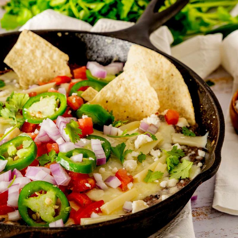 Cheesy Bean Dip Skillet