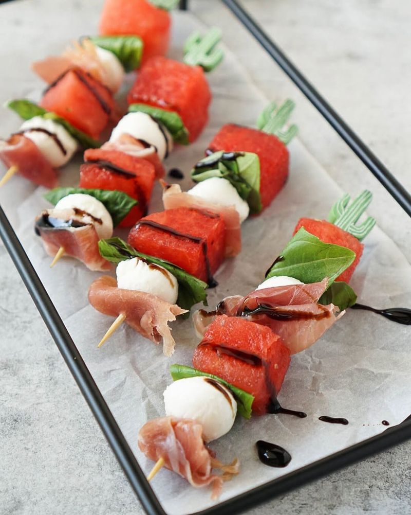 Watermelon Feta Skewers