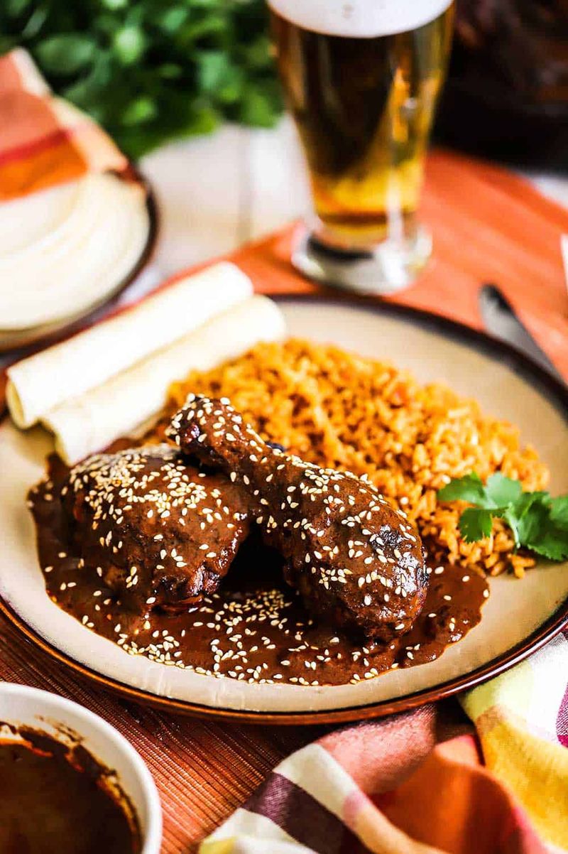 Mole Poblano Over Chicken