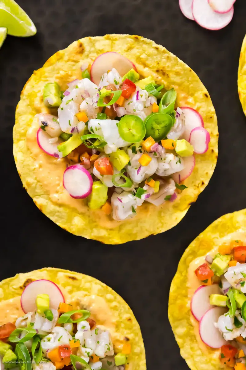 Shrimp Ceviche Tostadas