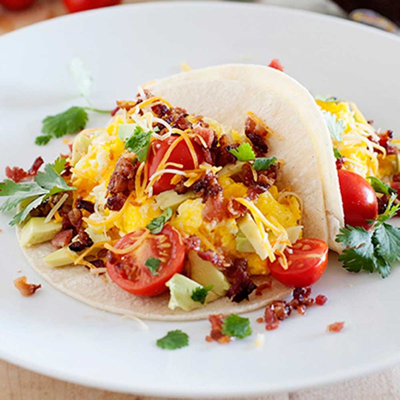 Bacon And Egg Breakfast Tacos