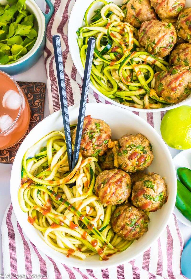 Turkey Meatballs With Zoodles