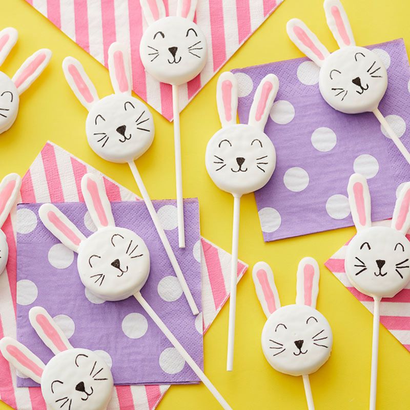 Bunny Face Oreo Pops