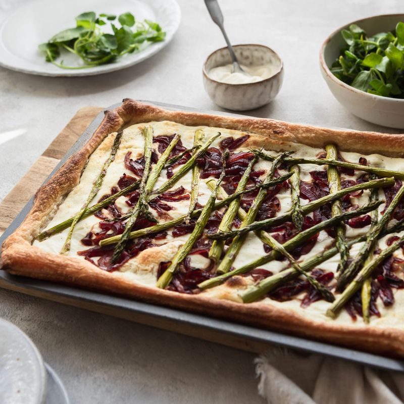 Spring Onion And Goat Cheese Tart