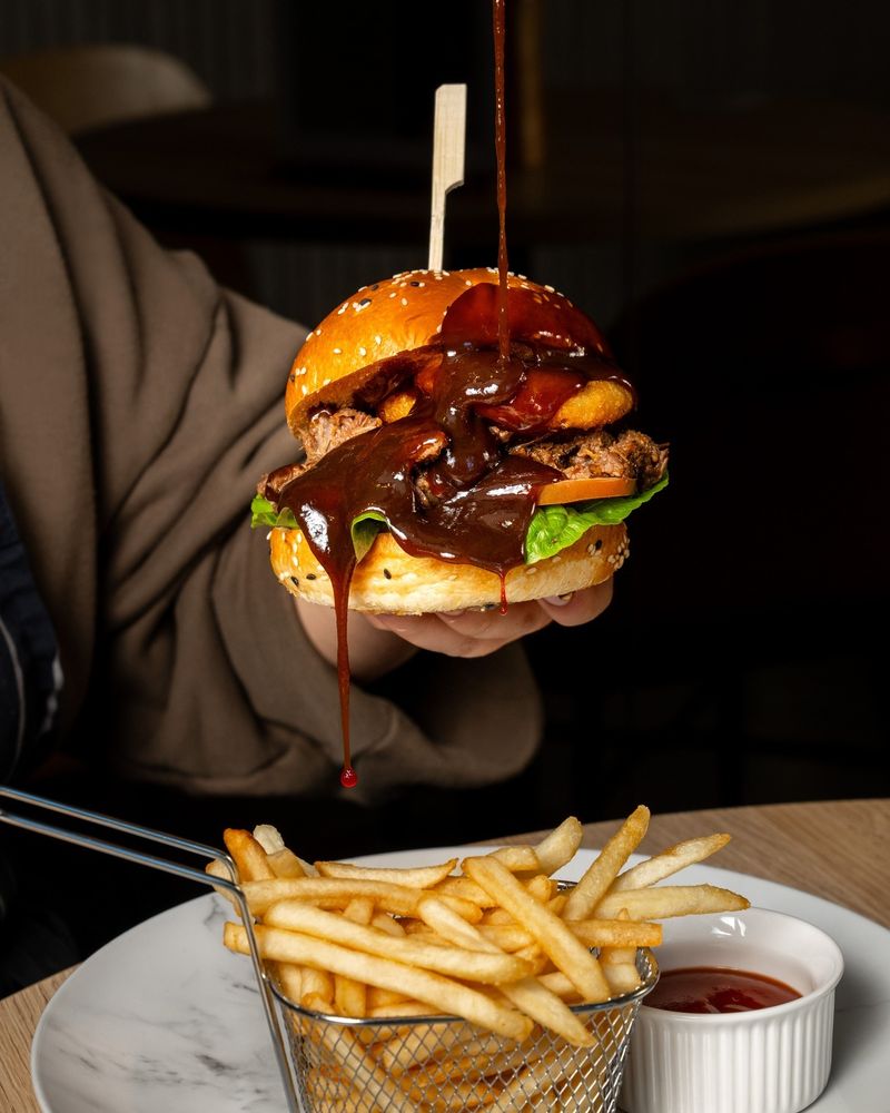Onion Rings And BBQ Sauce