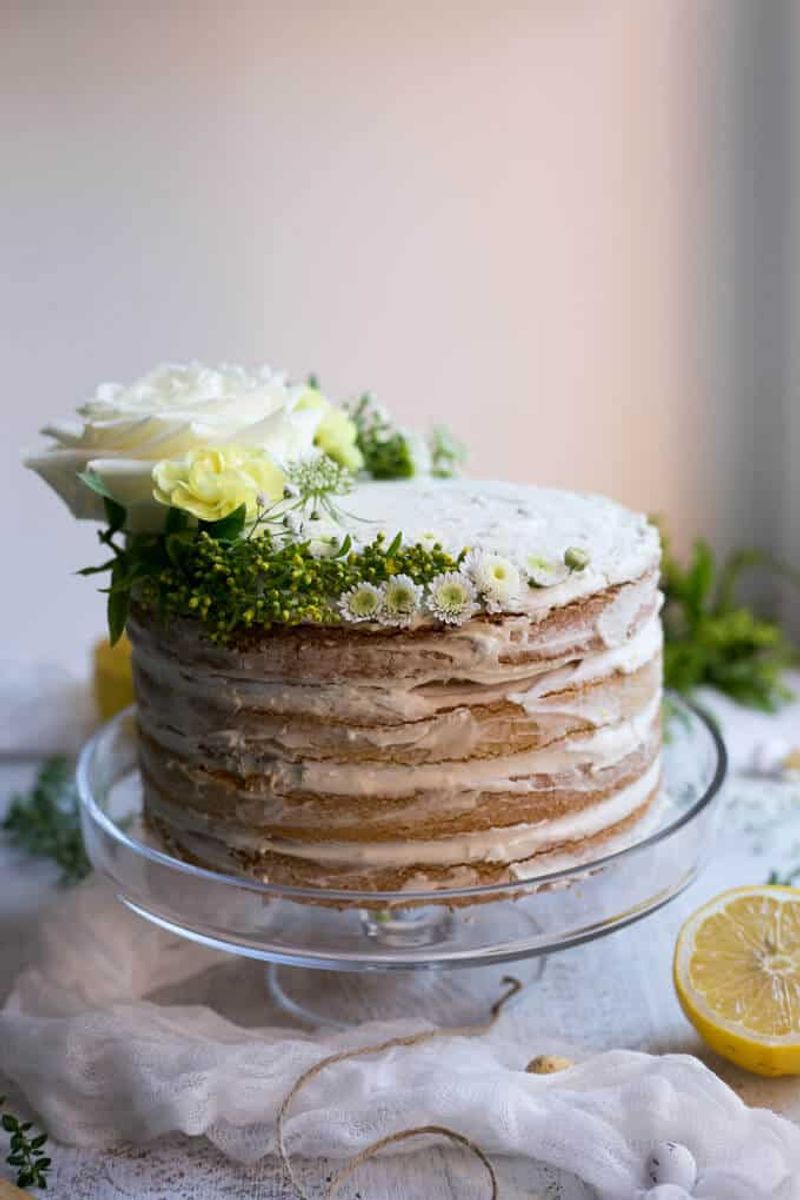 Lemon Thyme Naked Cake