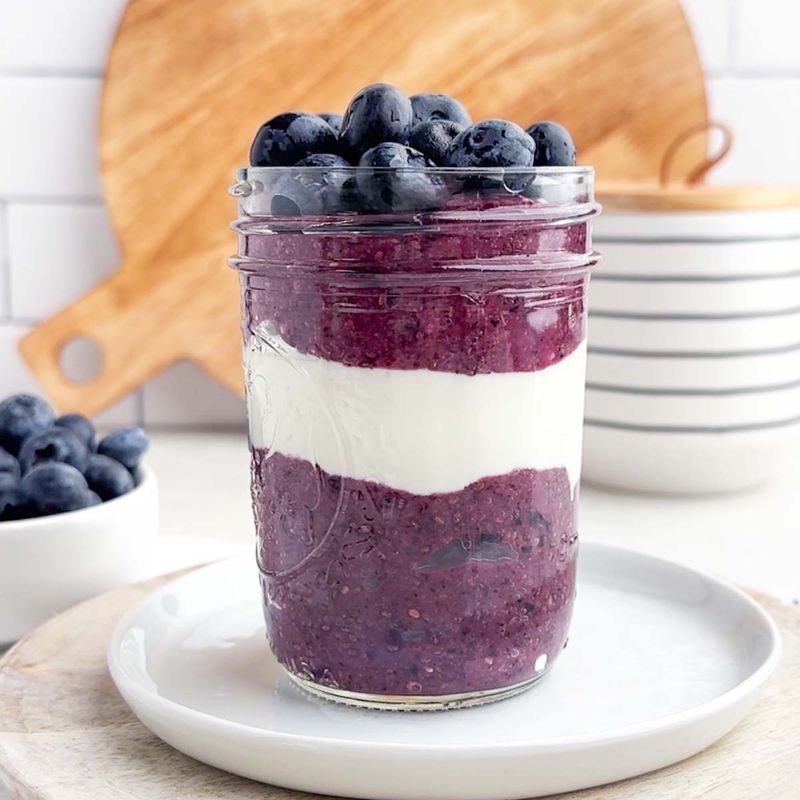 Overnight Blueberry Chia Pudding