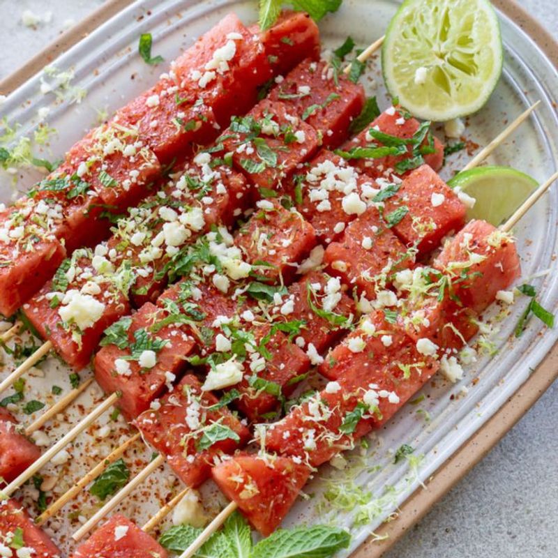Chili-Lime Watermelon Skewers